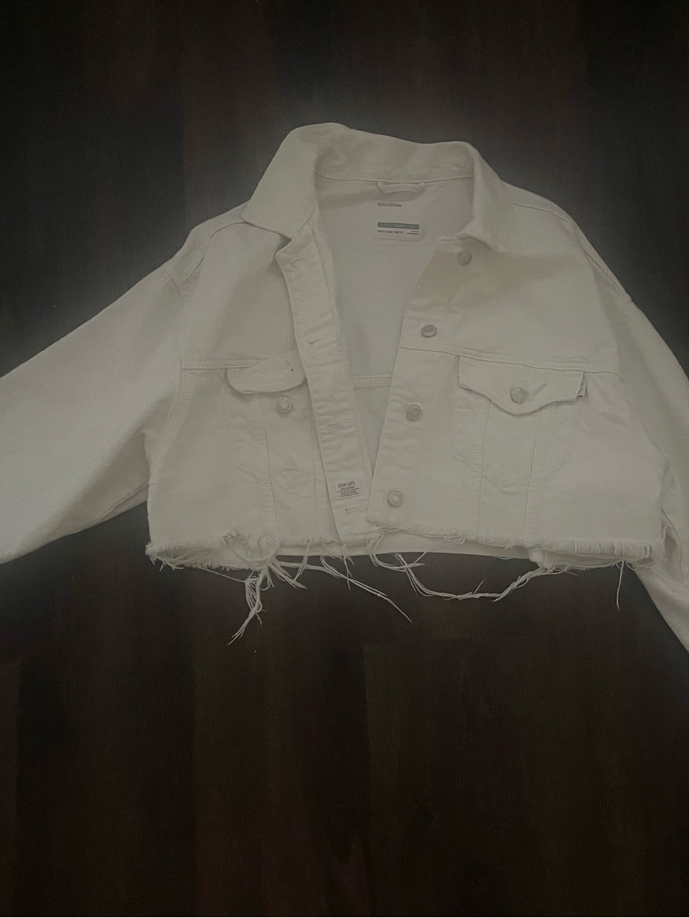 Cropped White Denim Jacket - Unbranded - Picture 5 of 5